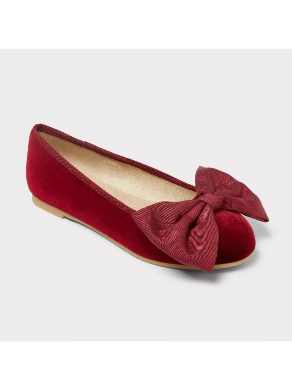NEW Cat & Jack Girls' Perla Ballet Flats - Red - Size 13